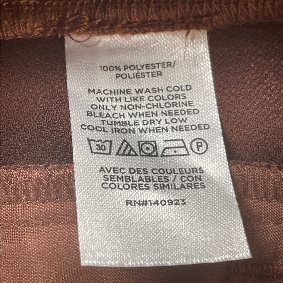 LOFT Peyton Trouser Brown Pants in Satin sz 12 - Picture 6 of 9